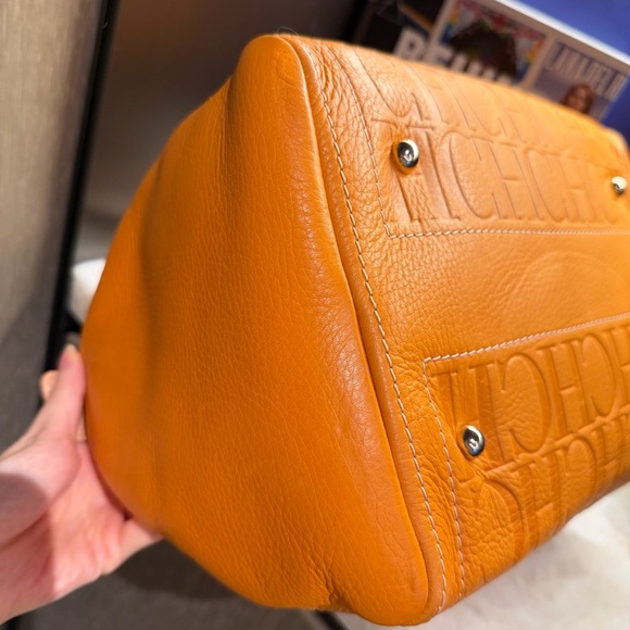 Carolina Herrera Orange CH Embossed Bag - Picture 9 of 15